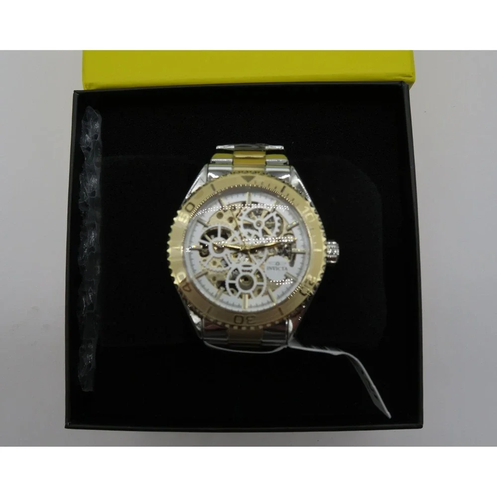 Invicta Objet D Art Glyph Automatic Men's Watch w/ Skeleton Dial - 43mm Two Tone